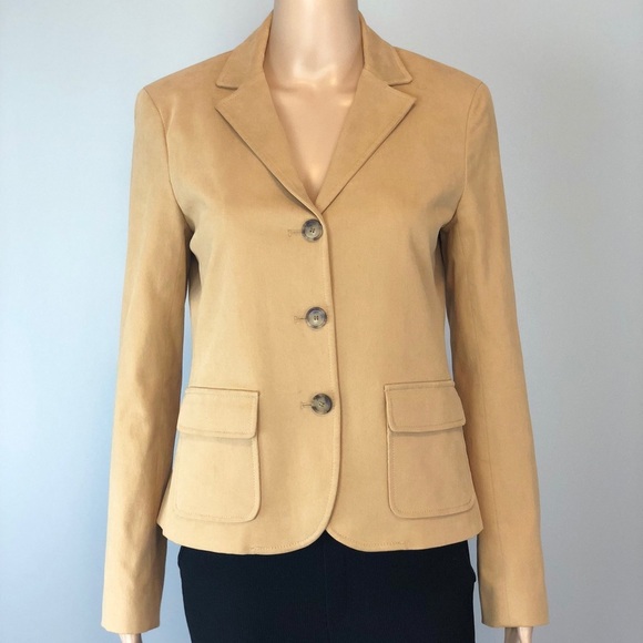 Theory Jackets & Blazers - Theory beige/ tan 3 button blazer jacket
8028